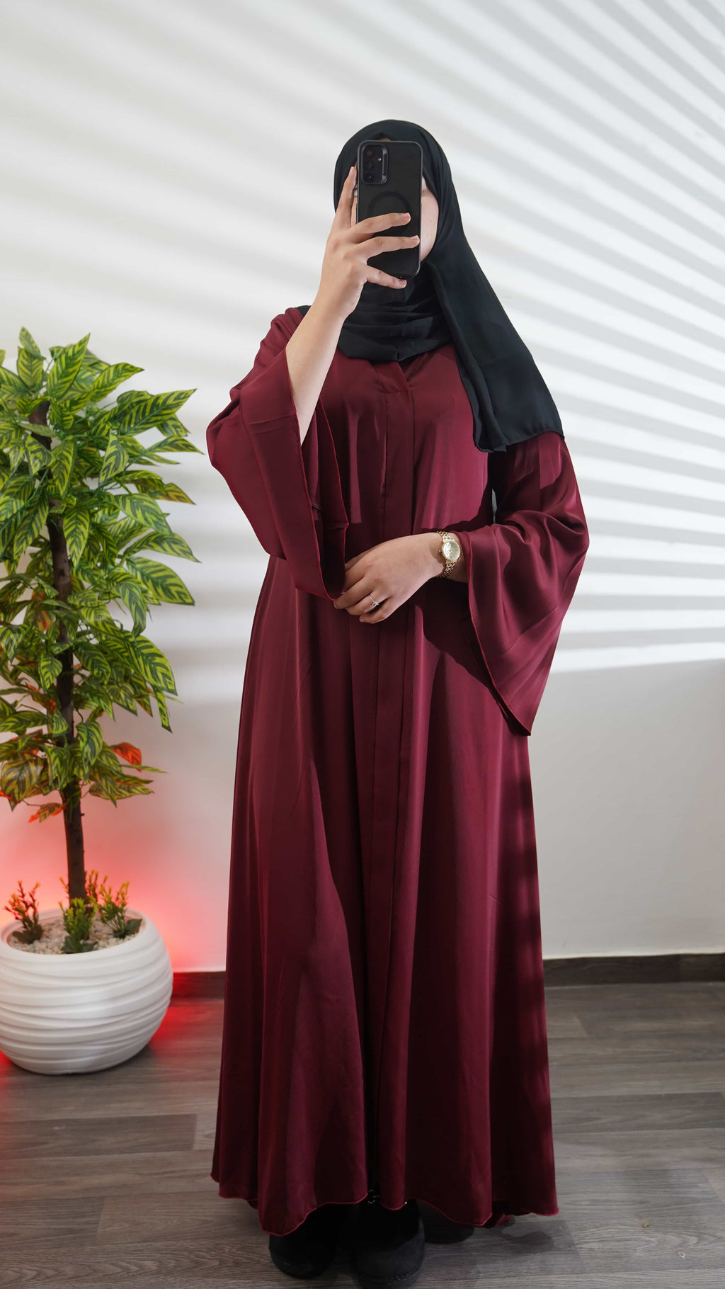 The Burgundy Classic Abaya
